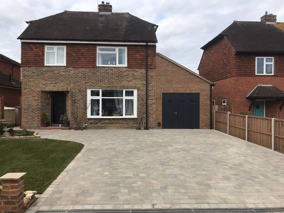 Block paved driveway