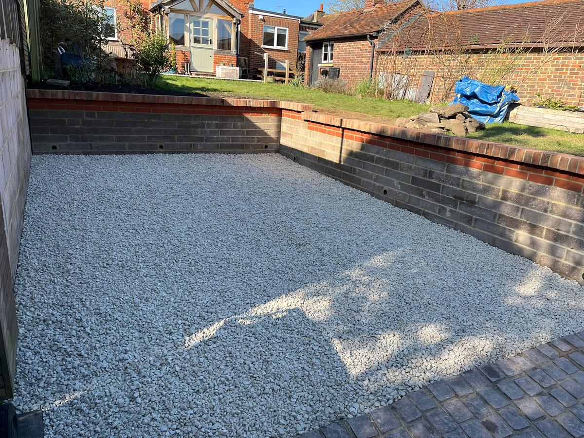 Sunken lightwell with engineering brick detailing